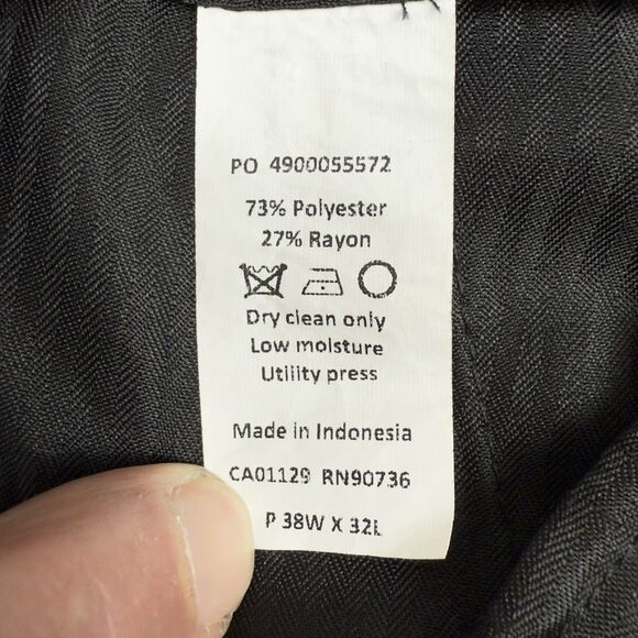 Sean John Dress Pants Mens 38x32 Metallic Gray & Black Pleated w/ Cuffs Baggy - Picture 16 of 16